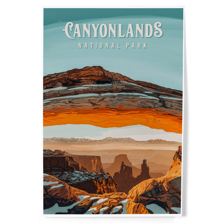 Canyonlands National Park, Utah, Painterly National Park Series, Art & Giclee Prints - Lantern Press