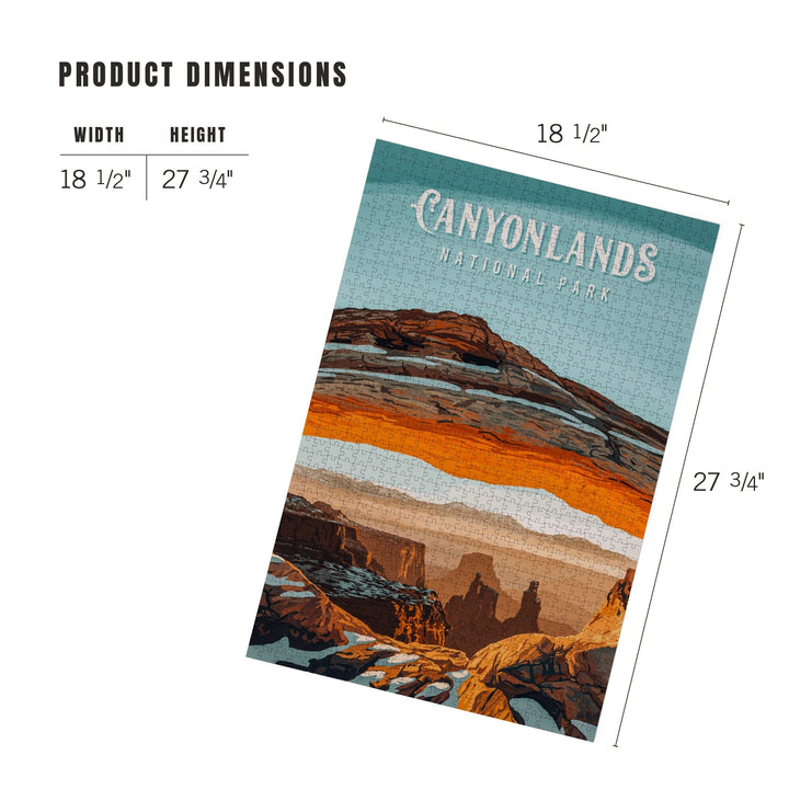 Canyonlands National Park, Utah, Painterly National Park Series, Jigsaw Puzzle - Lantern Press