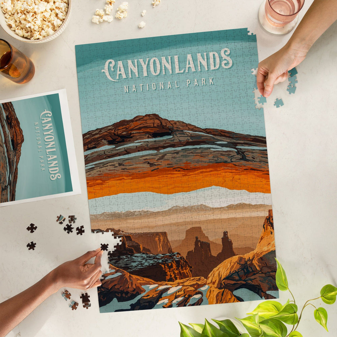 Canyonlands National Park, Utah, Painterly National Park Series, Jigsaw Puzzle - Lantern Press