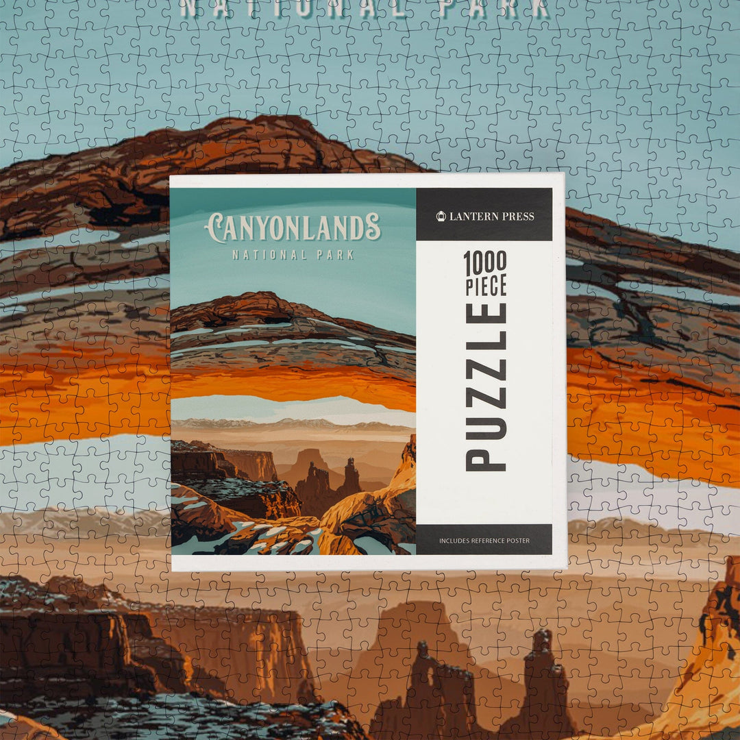 Canyonlands National Park, Utah, Painterly National Park Series, Jigsaw Puzzle - Lantern Press