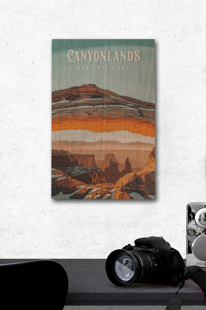 Canyonlands National Park, Utah, Painterly National Park Series, Wood Signs and Postcards - Lantern Press