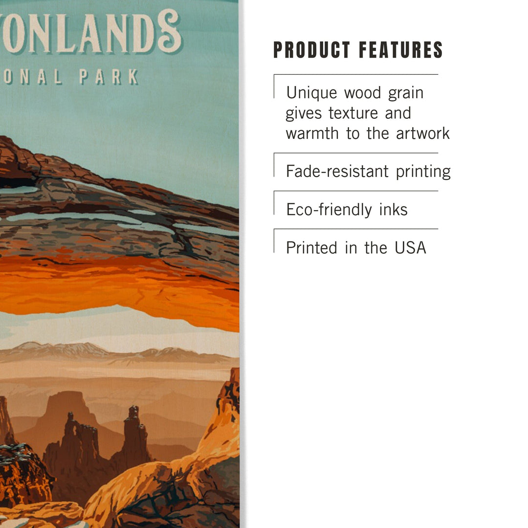 Canyonlands National Park, Utah, Painterly National Park Series, Wood Signs and Postcards - Lantern Press