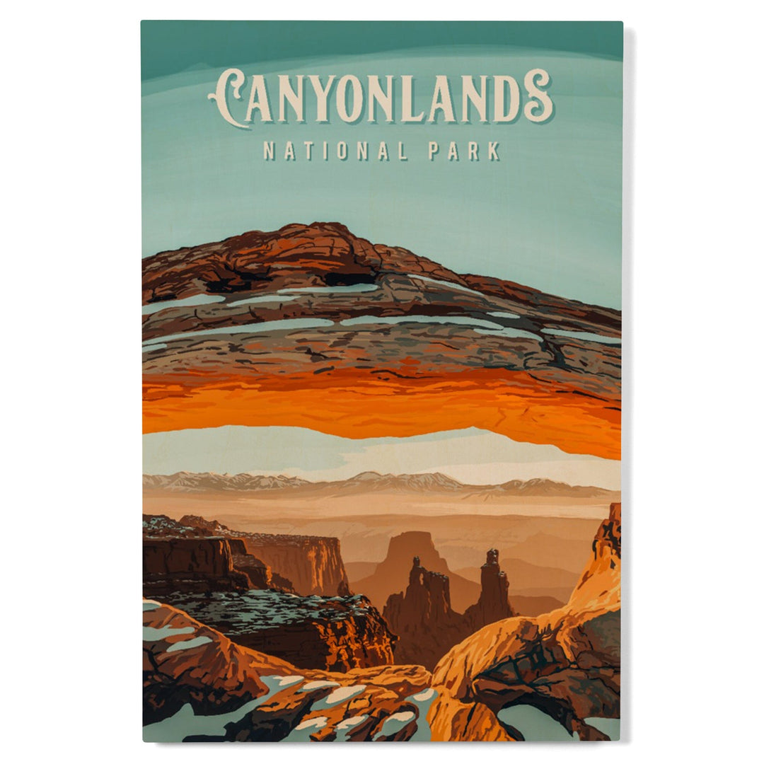 Canyonlands National Park, Utah, Painterly National Park Series, Wood Signs and Postcards - Lantern Press