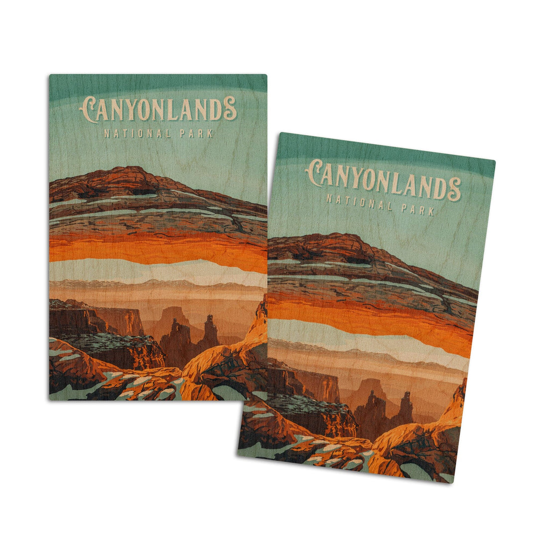 Canyonlands National Park, Utah, Painterly National Park Series, Wood Signs and Postcards - Lantern Press