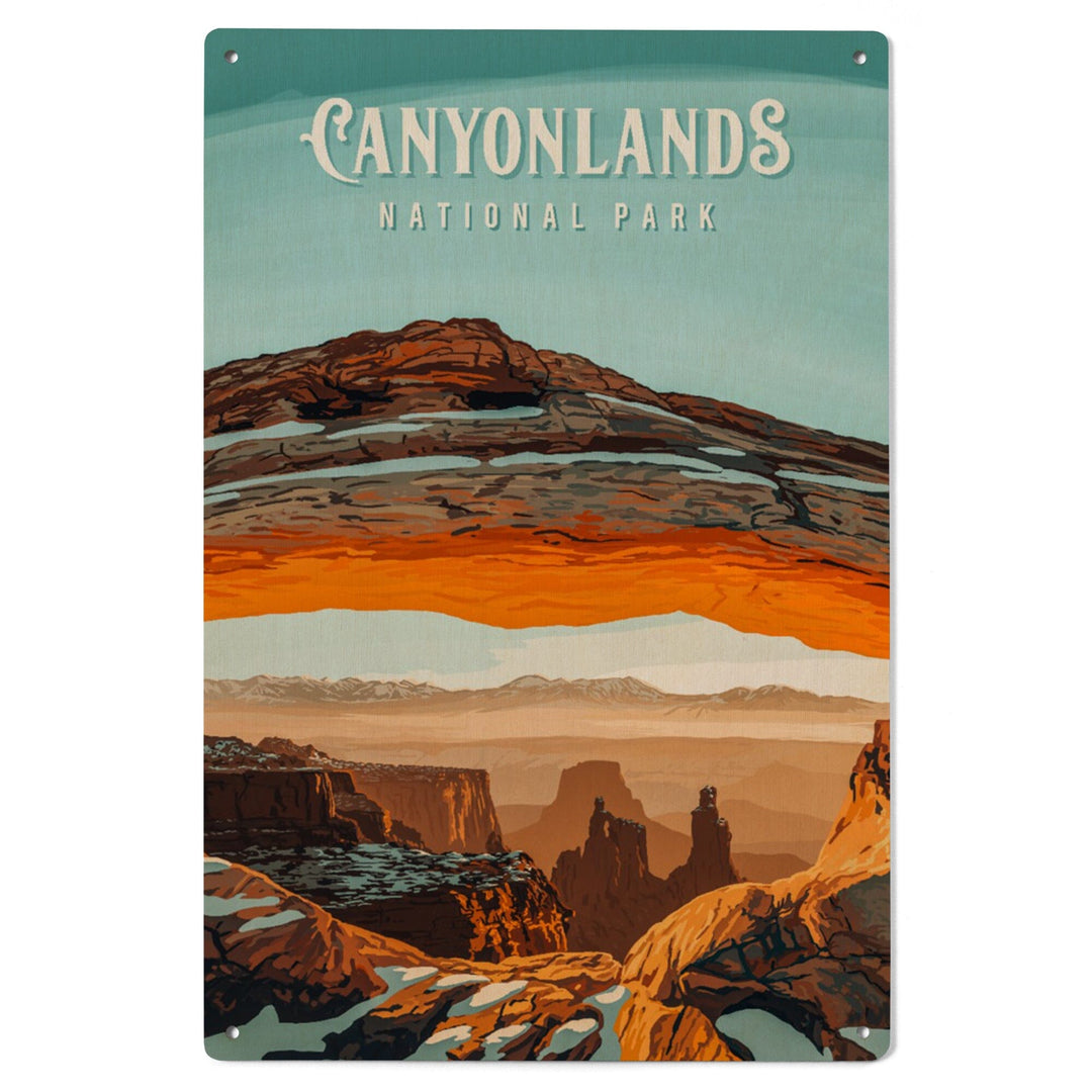 Canyonlands National Park, Utah, Painterly National Park Series, Wood Signs and Postcards - Lantern Press