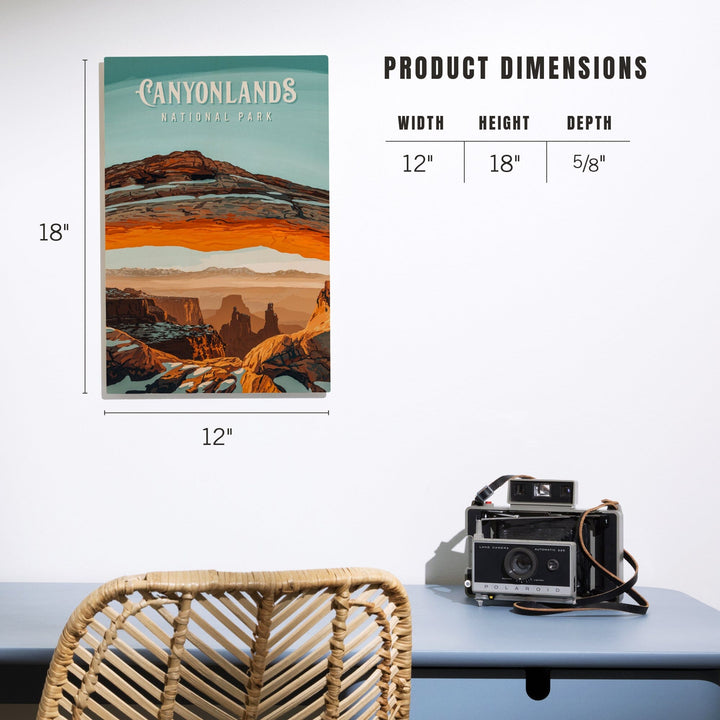 Canyonlands National Park, Utah, Painterly National Park Series, Wood Signs and Postcards - Lantern Press