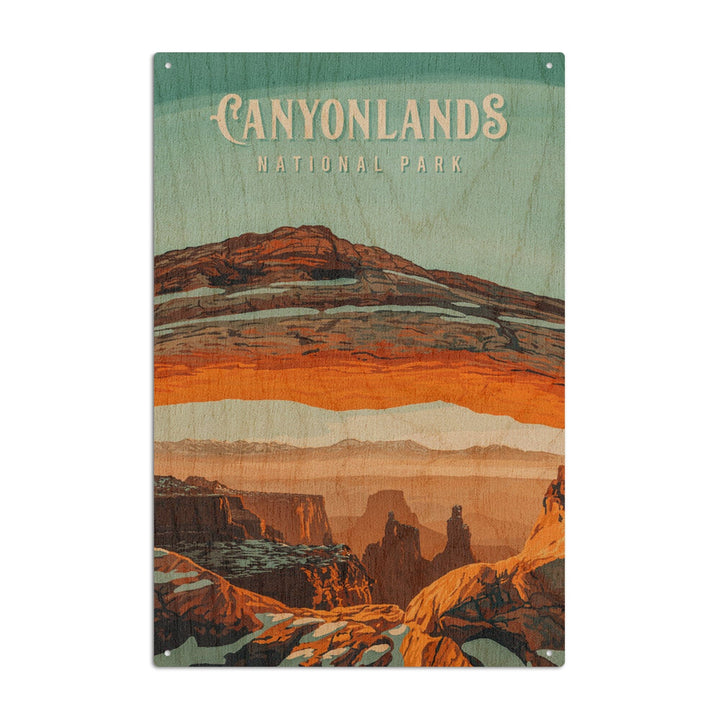 Canyonlands National Park, Utah, Painterly National Park Series, Wood Signs and Postcards - Lantern Press