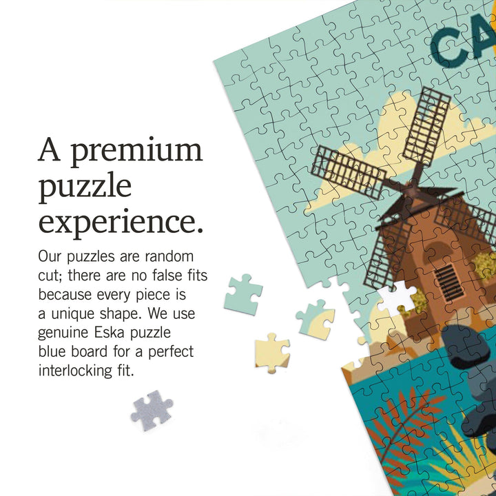 Cape Cod, Beach Geometric, Jigsaw Puzzle Puzzle Lantern Press 