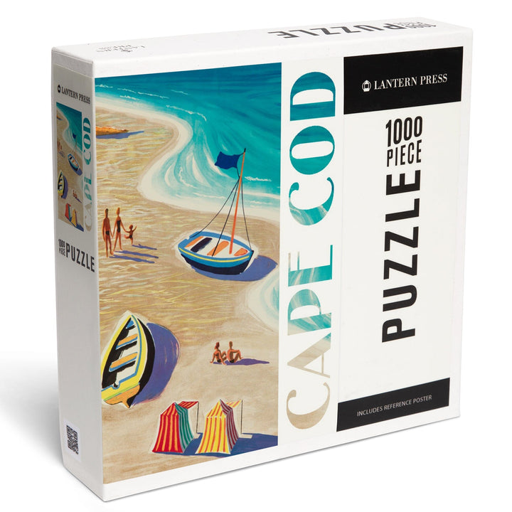 Cape Cod, Massachusetts, Beach Scene, Jigsaw Puzzle Puzzle Lantern Press 