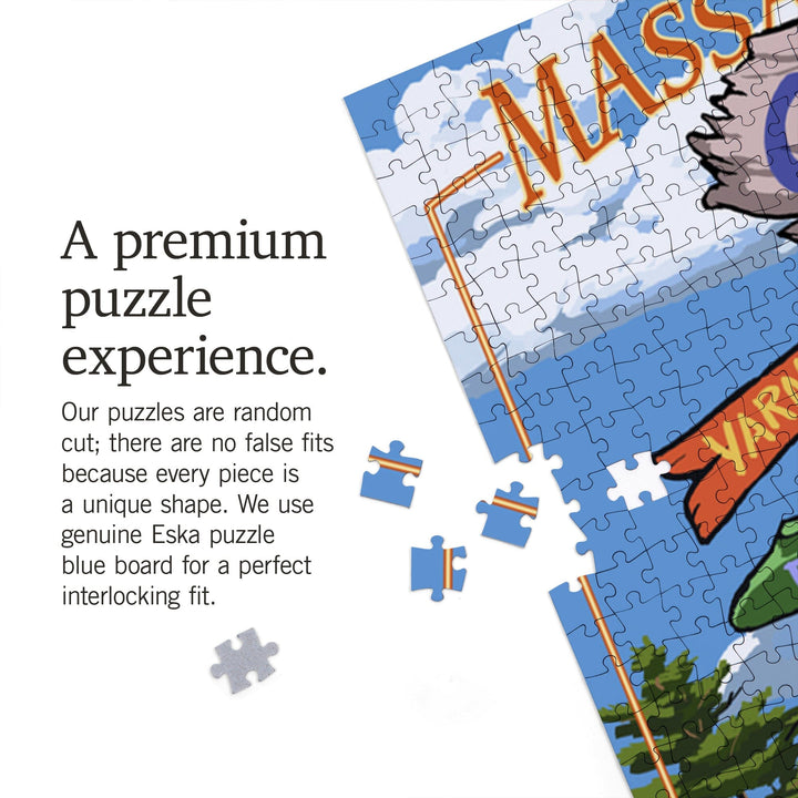 Cape Cod, Massachusetts, Destinations Sign (Version 2), Jigsaw Puzzle Puzzle Lantern Press 