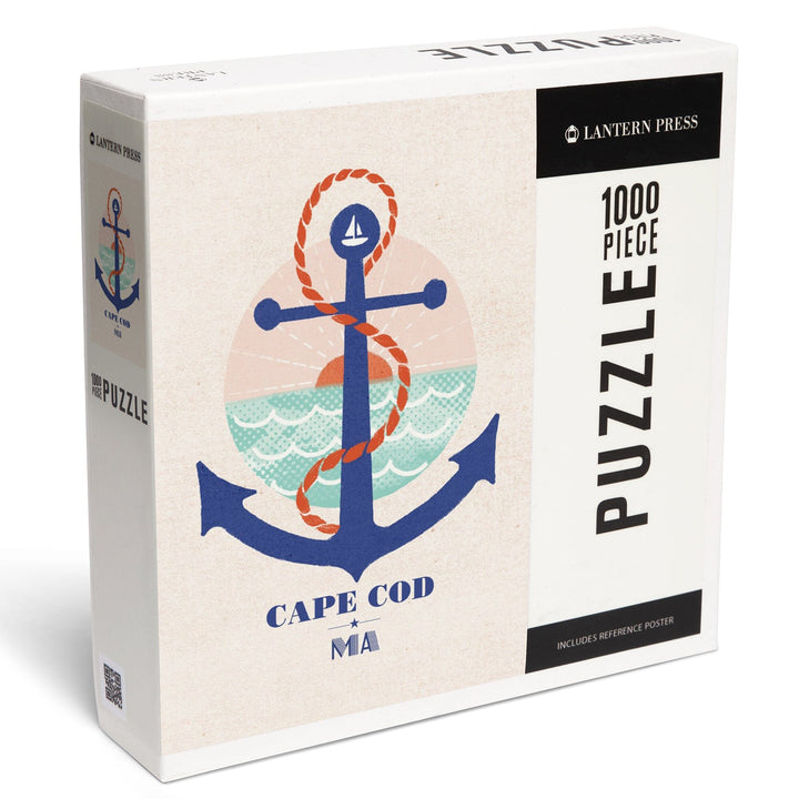 Cape Cod, Massachusetts, Dockside Series, Anchor, Jigsaw Puzzle - Lantern Press