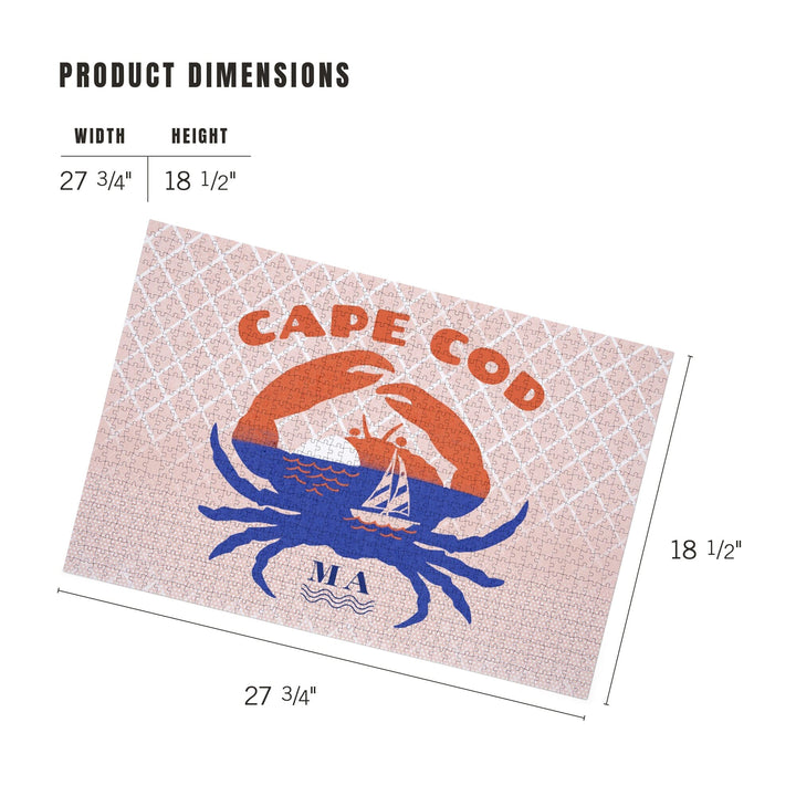 Cape Cod, Massachusetts, Dockside Series, Crab, Jigsaw Puzzle - Lantern Press