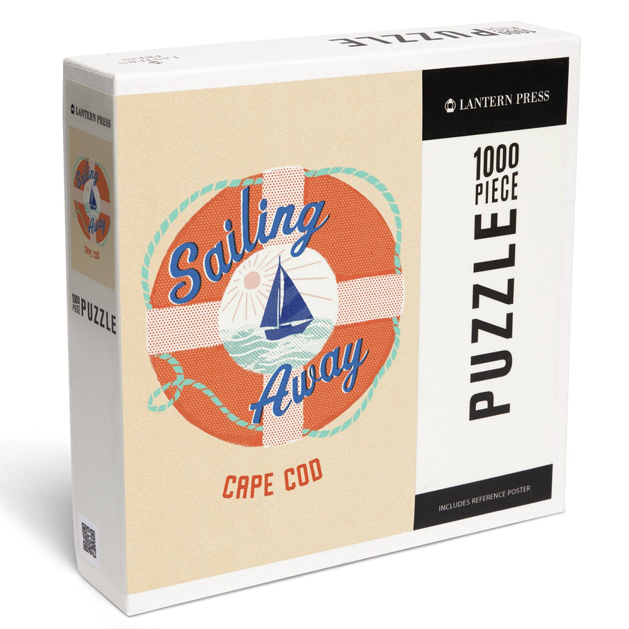 Cape Cod, Massachusetts, Dockside Series, Sailing Away, Jigsaw Puzzle Puzzle Lantern Press 