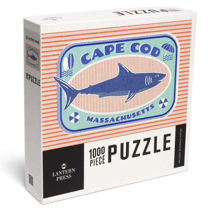 Cape Cod, Massachusetts, Dockside Series, Shark, Jigsaw Puzzle - Lantern Press