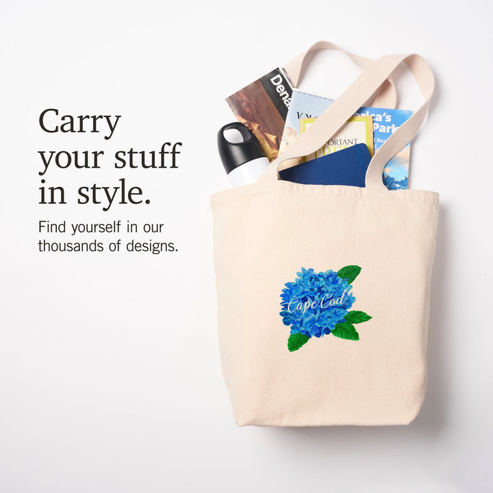 Cape Cod, Massachusetts, Hydrangea, Watercolor,, Tote Bag Totes Lantern Press 