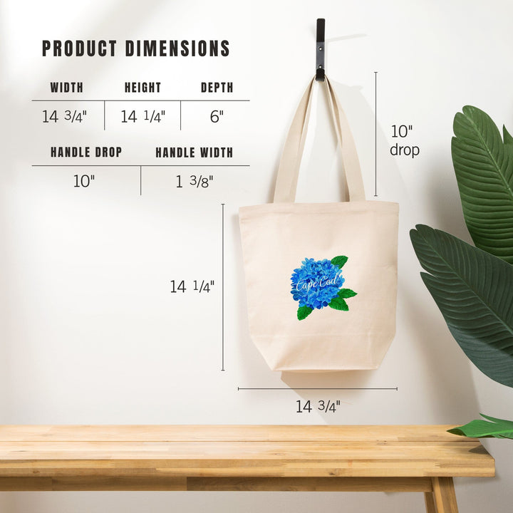 Cape Cod, Massachusetts, Hydrangea, Watercolor,, Tote Bag Totes Lantern Press 