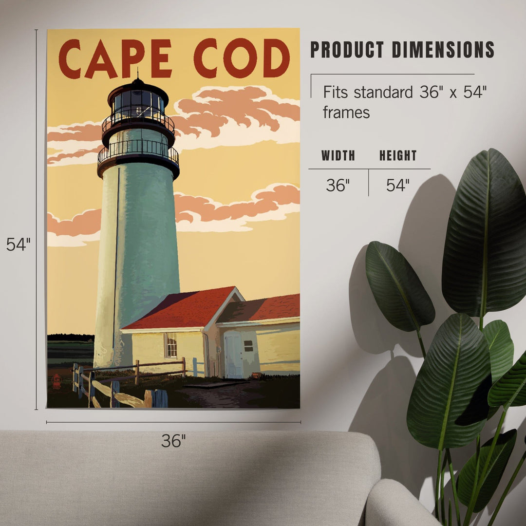 Cape Cod, Massachusetts, Lighthouse, Art & Giclee Prints Art Lantern Press 