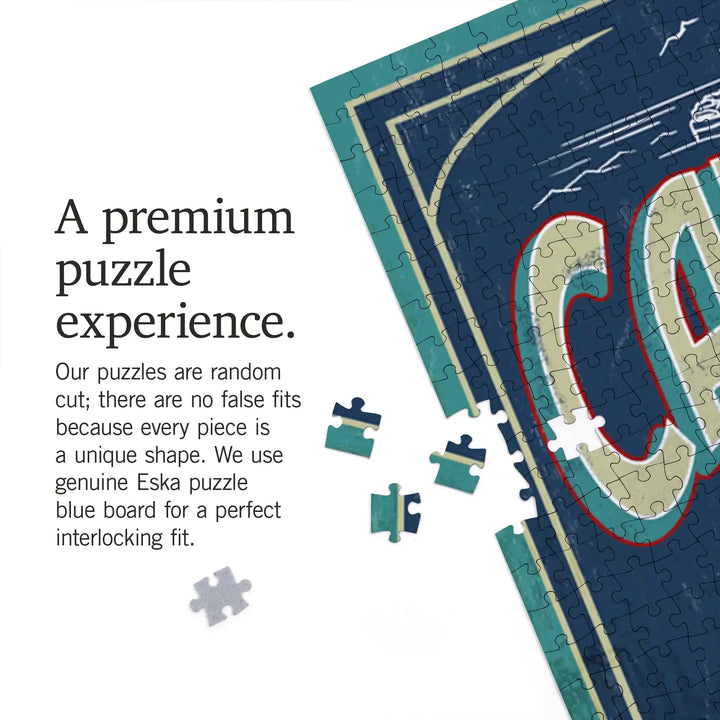 Cape Cod, Massachusetts, Lobster Vintage Sign, Jigsaw Puzzle Puzzle Lantern Press 