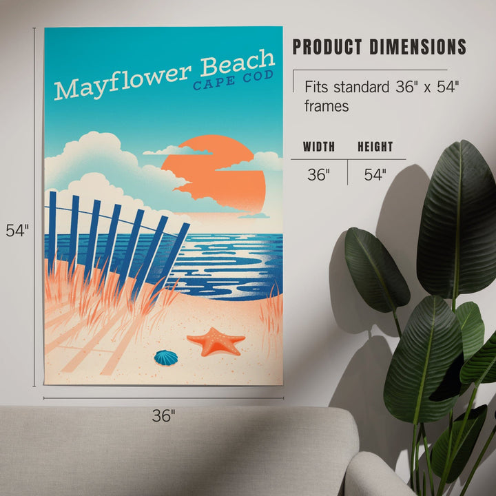Cape Cod, Massachusetts, Mayflower Beach, Sun-faded Shoreline Collection, Glowing Shore, Beach Scene, Art & Giclee Prints Art Lantern Press 