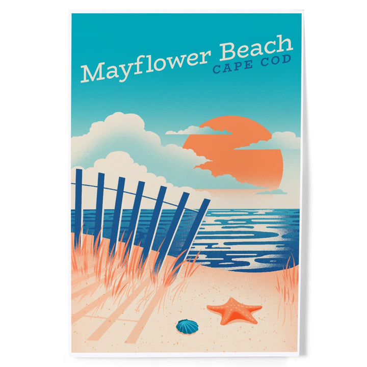 Cape Cod, Massachusetts, Mayflower Beach, Sun-faded Shoreline Collection, Glowing Shore, Beach Scene, Art & Giclee Prints Art Lantern Press 