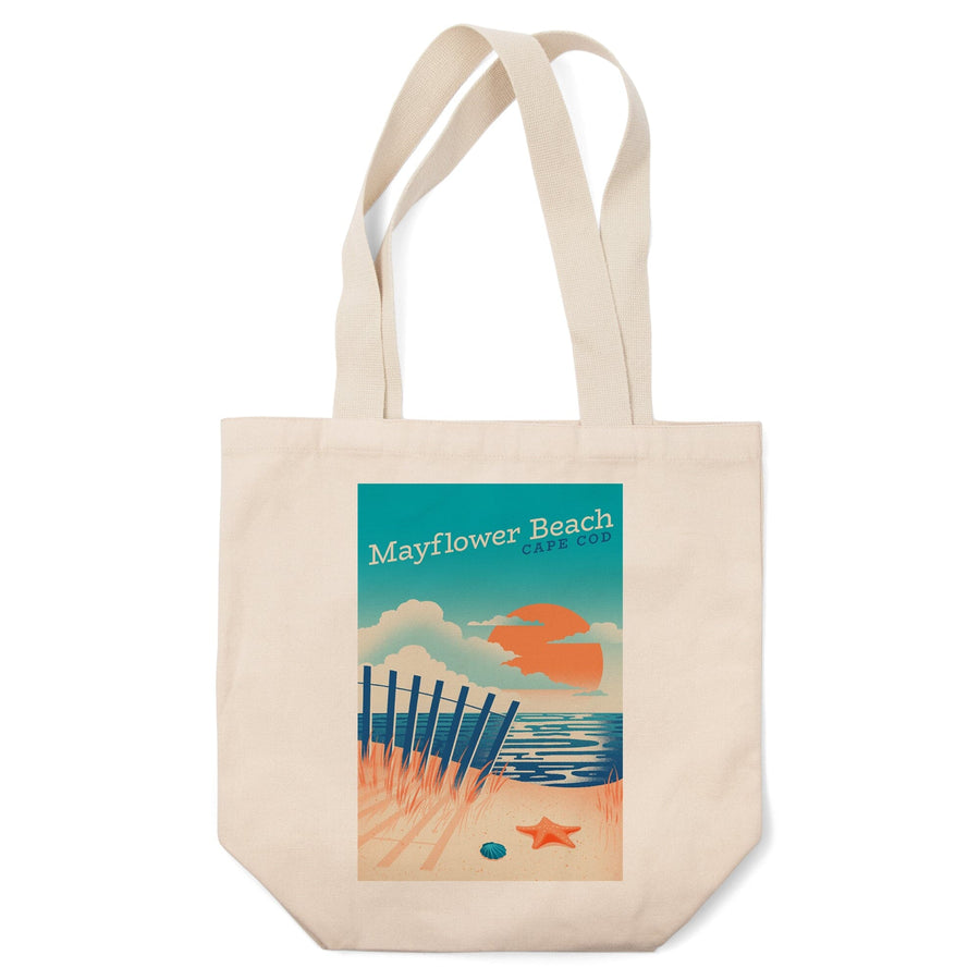 Cape Cod, Massachusetts, Mayflower Beach, Sun-faded Shoreline Collection, Glowing Shore, Beach Scene, Tote Bag Totes Lantern Press 