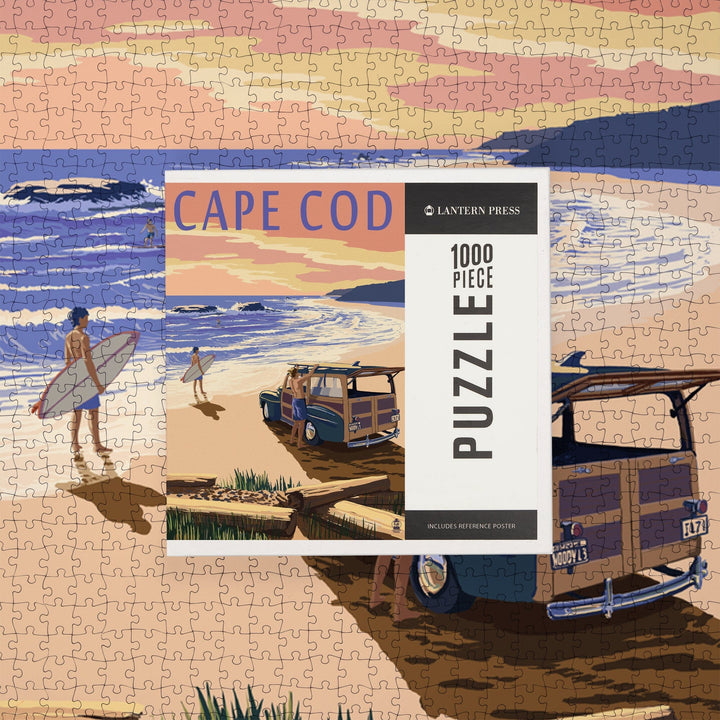 Cape Cod, Massachusetts, Woody on Beach, Jigsaw Puzzle Puzzle Lantern Press 