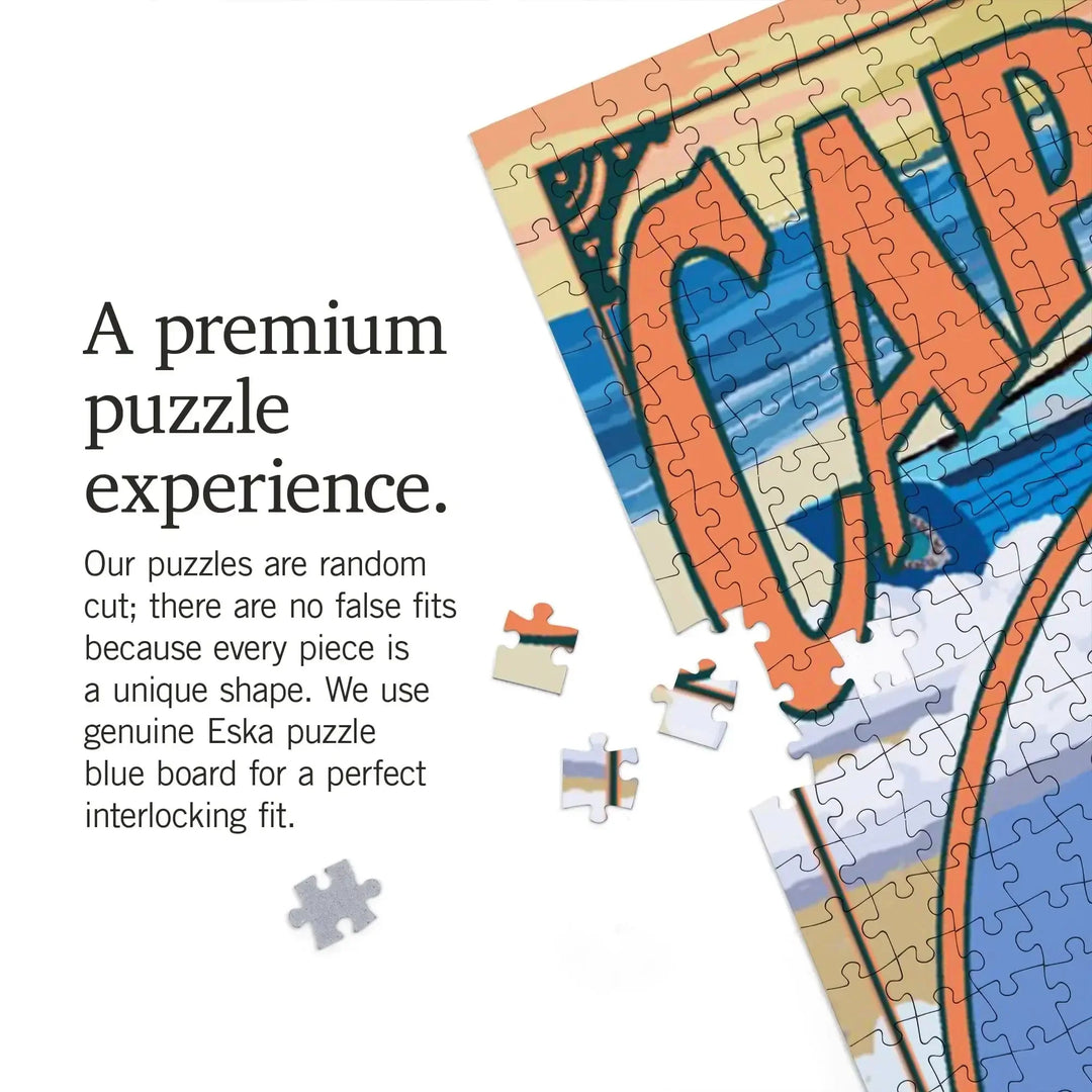 Cape May, New Jersey, Montage, Jigsaw Puzzle Puzzle Lantern Press 