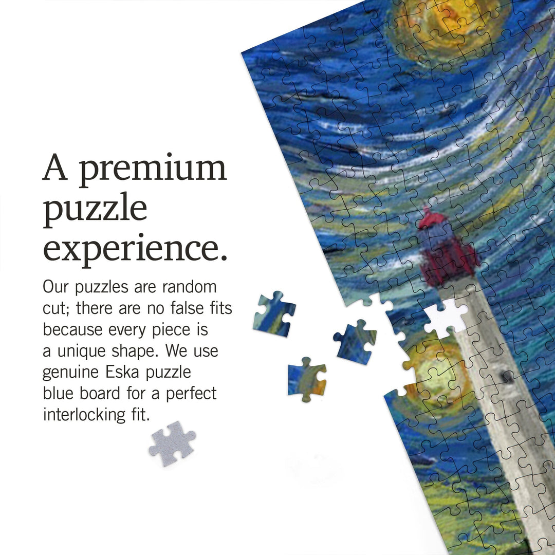 Cape May, New Jersey, Starry Night, Bigfoot on the Beach, Jigsaw Puzzle Puzzle Lantern Press 