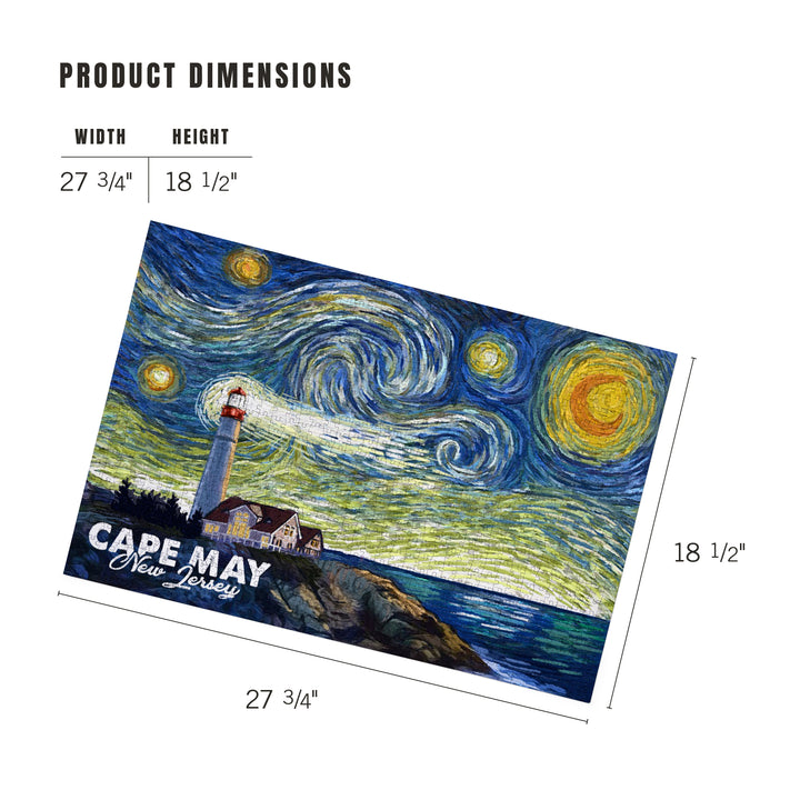 Cape May, New Jersey, Starry Night, Jigsaw Puzzle Puzzle Lantern Press 
