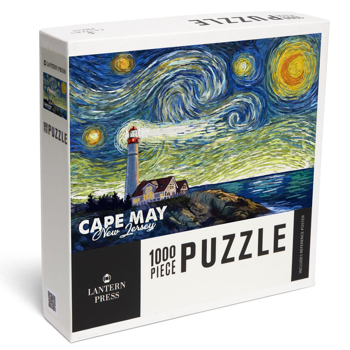 Cape May, New Jersey, Starry Night, Jigsaw Puzzle Puzzle Lantern Press 