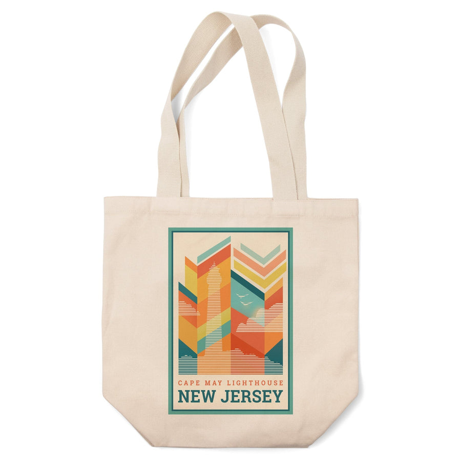 Cape May, New Jersey, Vector, Lighthouse, Tote Bag Totes Lantern Press 