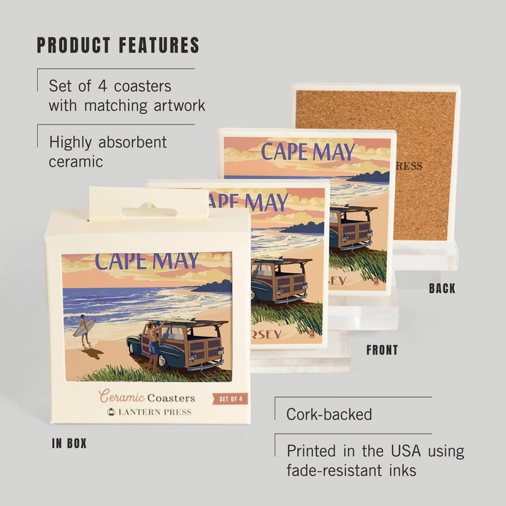 Cape May, New Jersey, Woody On The Beach, Coasters Coasters Lantern Press 
