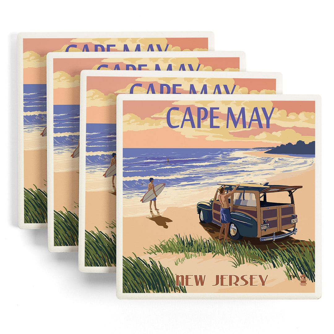 Cape May, New Jersey, Woody On The Beach, Coasters Coasters Lantern Press 
