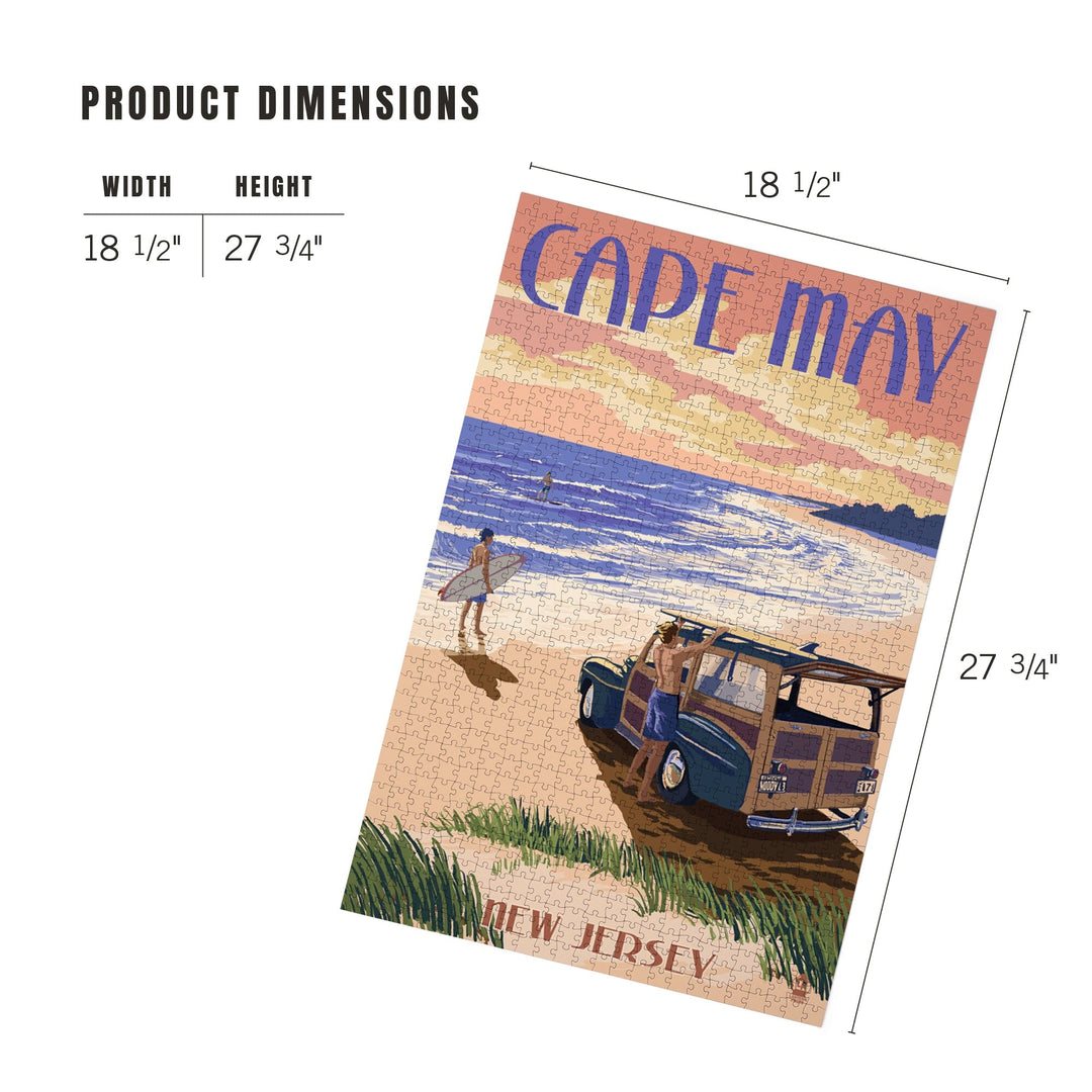 Cape May, New Jersey, Woody On The Beach, Jigsaw Puzzle Puzzle Lantern Press 