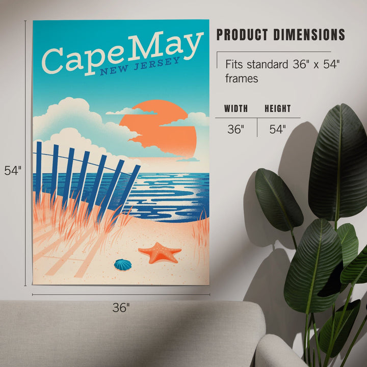 Cape May Point, New Jersey, Sun-faded Shoreline Collection, Glowing Shore, Beach Scene, Art & Giclee Prints Art Lantern Press 