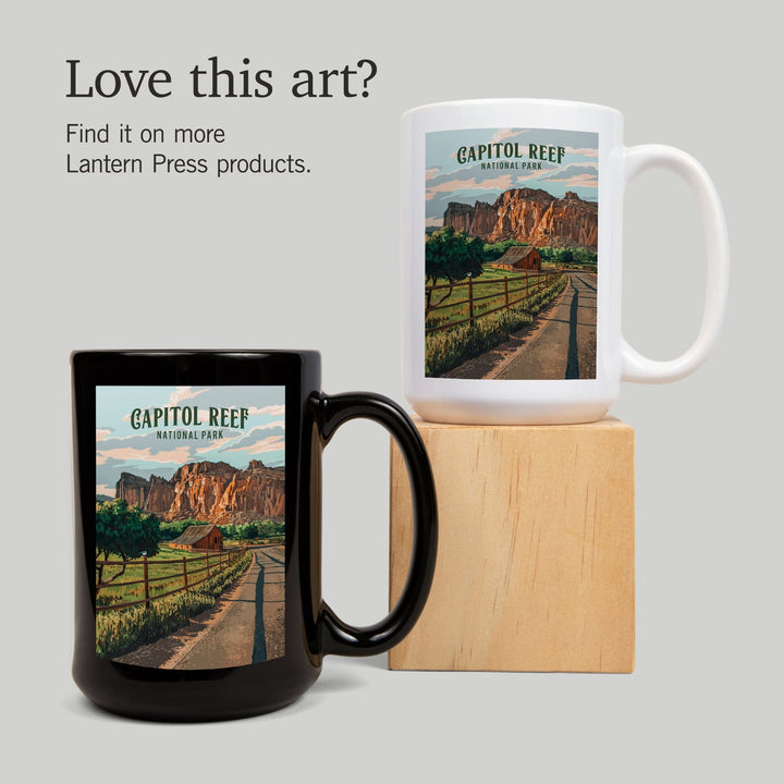 Capital Reef National Park, Utah, Painterly National Park Series, Ceramic Mug - Lantern Press