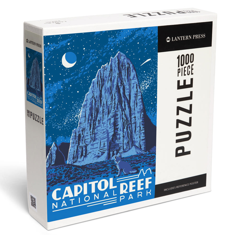 Capitol Reef National Park, Torrey, Utah, Explorer Series, Nighttime Scene, Jigsaw Puzzle Puzzle Lantern Press 