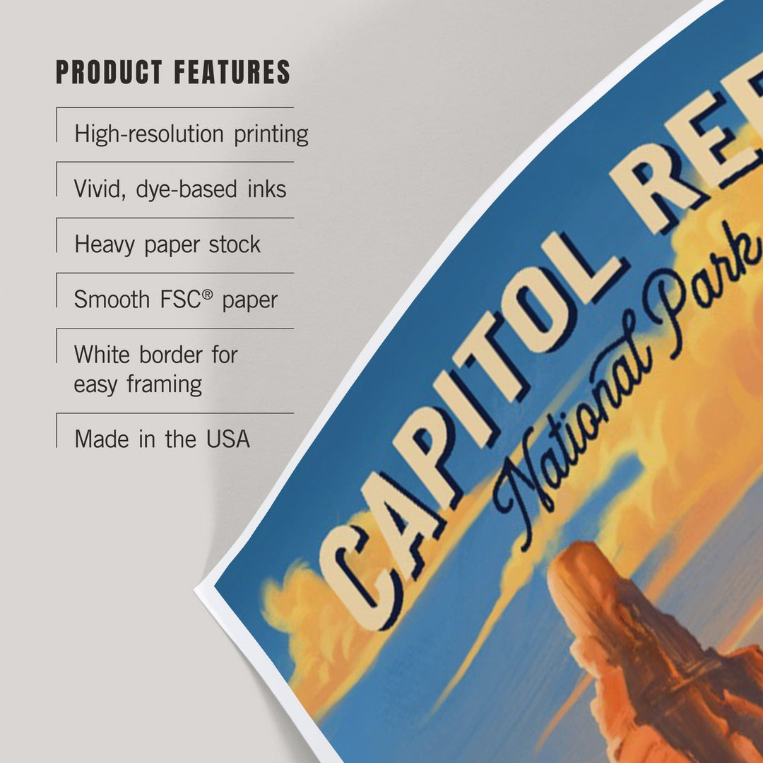 Capitol Reef National Park, Utah, Oil Painting, Art & Giclee Prints Art Lantern Press 