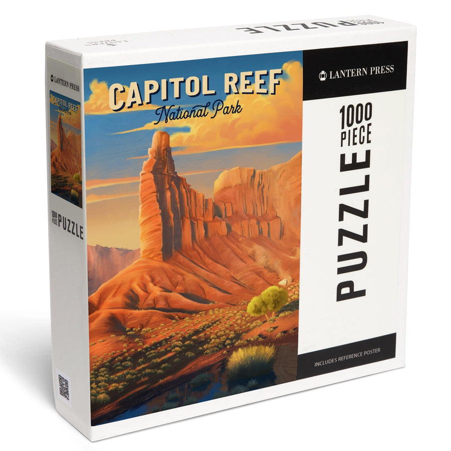 Capitol Reef National Park, Utah, Oil Painting, Jigsaw Puzzle Puzzle Lantern Press 