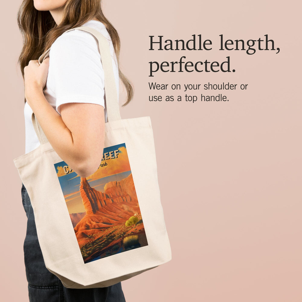 Capitol Reef National Park, Utah, Oil Painting, Tote Bag Totes Lantern Press 