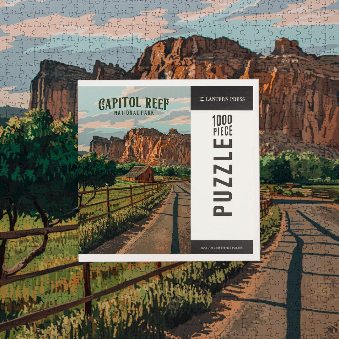 Capitol Reef National Park, Utah, Painterly National Park Series, Jigsaw Puzzle - Lantern Press