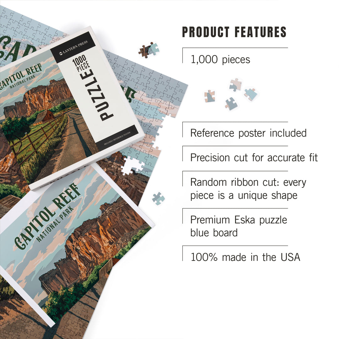 Capitol Reef National Park, Utah, Painterly National Park Series, Jigsaw Puzzle Puzzle Lantern Press 