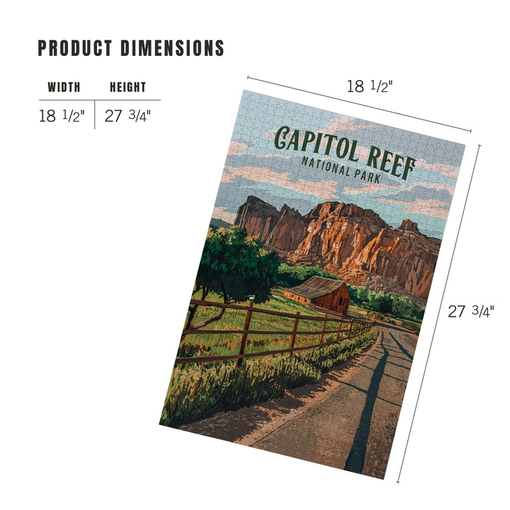 Capitol Reef National Park, Utah, Painterly National Park Series, Jigsaw Puzzle Puzzle Lantern Press 