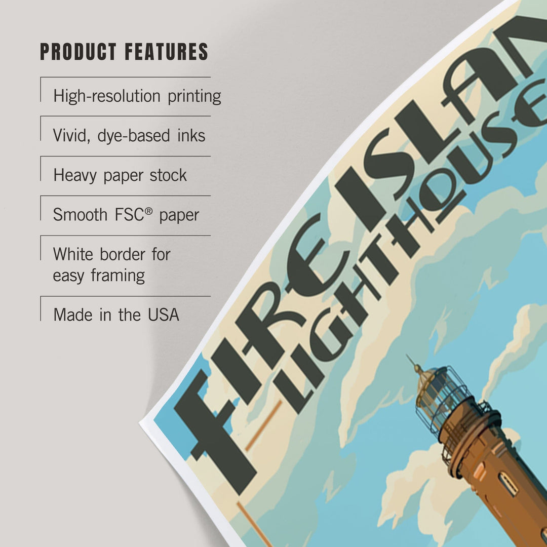 Captree Island, New York, Fire Island Lighthouses, Art & Giclee Prints Art Lantern Press 