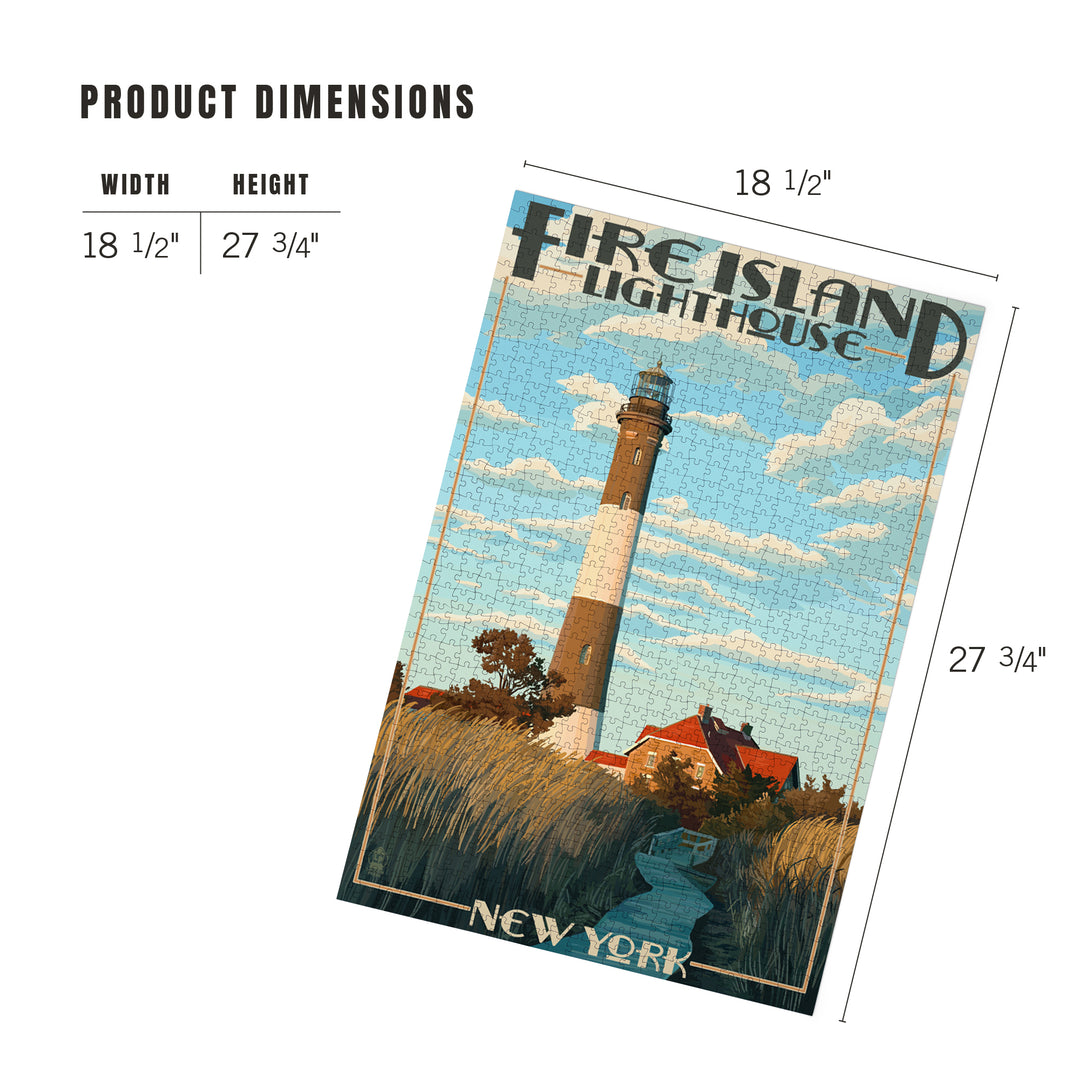 Captree Island, New York, Fire Island Lighthouses, Jigsaw Puzzle Puzzle Lantern Press 