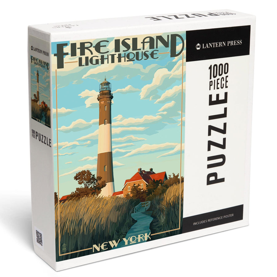 Captree Island, New York, Fire Island Lighthouses, Jigsaw Puzzle Puzzle Lantern Press 