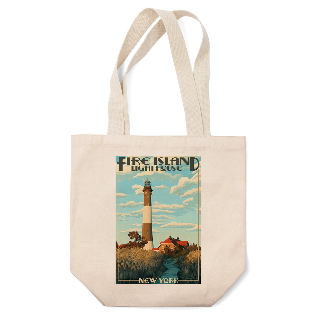 Captree Island, New York, Fire Island Lighthouses, Tote Bag Totes Lantern Press 