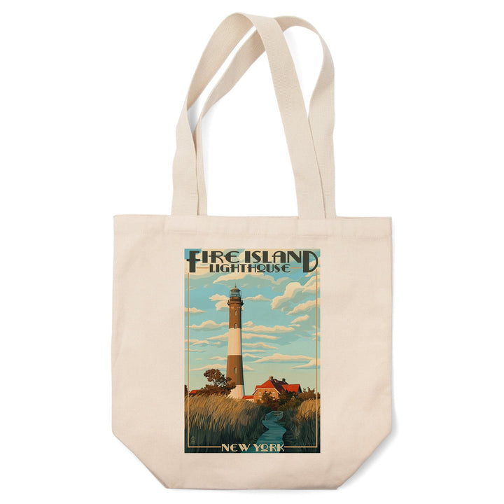 Captree Island, New York, Fire Island Lighthouses, Tote Bag Totes Lantern Press 