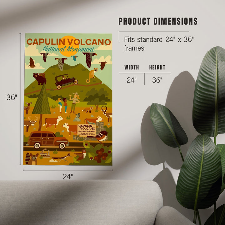 Capulin Volcano National Monument, New Mexico, Geometric, Art & Giclee Prints Art Lantern Press 