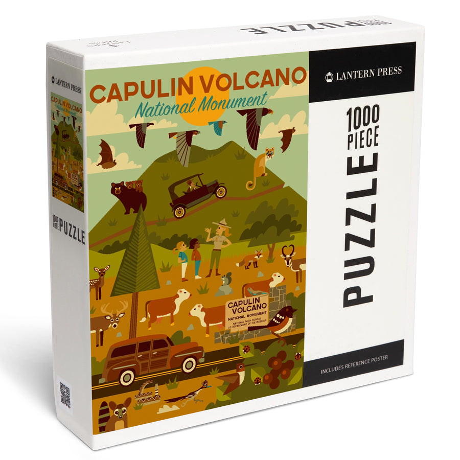 Capulin Volcano National Monument, New Mexico, Geometric, Jigsaw Puzzle Puzzle Lantern Press 